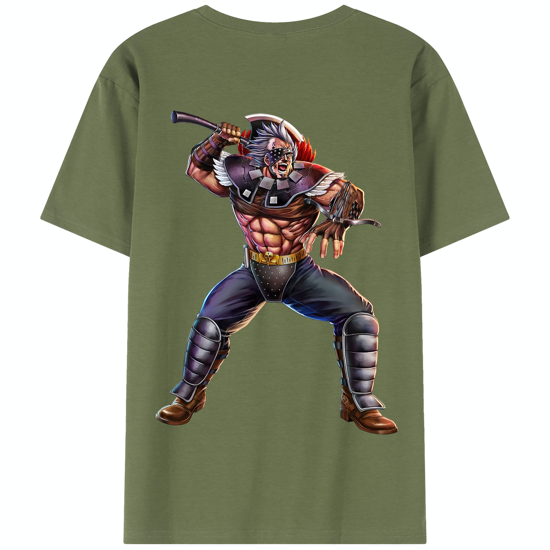 （画像用） 北斗の拳 Fist of the North Star 綿100％半袖Tシャツ（背面プリント）